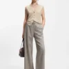 Knitted vest with merino wool