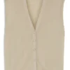 Knitted vest with merino wool