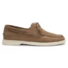 Lace-detail boat shoes in suede