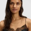 Lace-detail camisole in satin