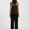Lace-detail camisole in satin