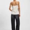 Lace-detail camisole in satin