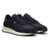 Lace-up sneakers in lightweight fabric with suede trims