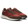 Lace-up sneakers in lightweight fabric with suede trims