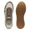 Lace-up sneakers in lightweight fabric with suede trims