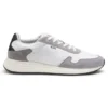 Lace-up sneakers in lightweight fabric with suede trims