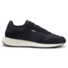 Lace-up sneakers in lightweight fabric with suede trims