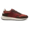 Lace-up sneakers in lightweight fabric with suede trims