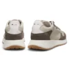 Lace-up sneakers in lightweight fabric with suede trims