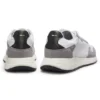Lace-up sneakers in lightweight fabric with suede trims