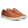 Lace-up trainers with knitted uppers and leather trims