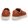 Lace-up trainers with knitted uppers and leather trims