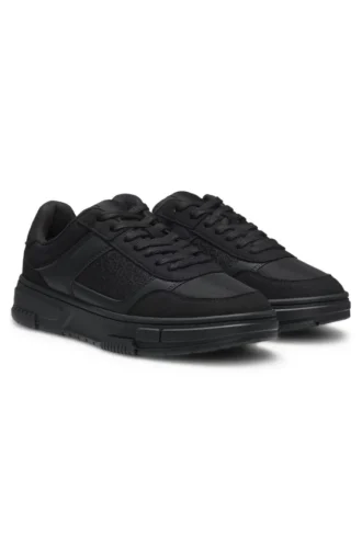 Lace-up trainers with monogram detailing