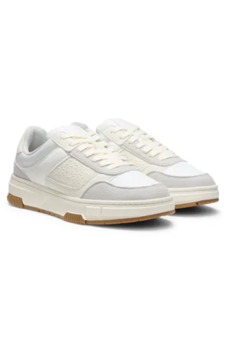 Lace-up trainers with monogram detailing