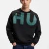 Large-logo sweatshirt in cotton jersey