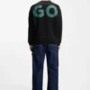 Large-logo sweatshirt in cotton jersey