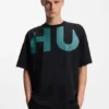 Large-logo T-shirt in cotton jersey