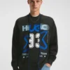 Layered-effect sweatshirt in cotton terry