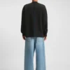 Layered-effect sweatshirt in cotton terry