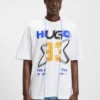 Layered-effect T-shirt in cotton jersey