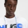 Layered-effect T-shirt in cotton jersey