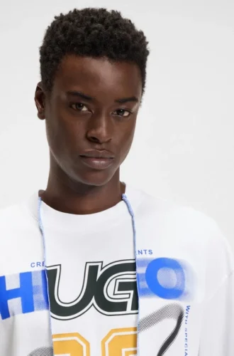 Layered-effect T-shirt in cotton jersey