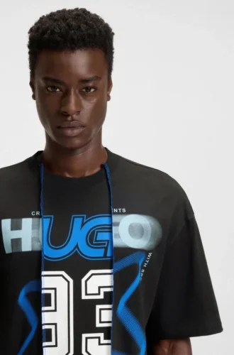 Layered-effect T-shirt in cotton jersey