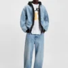 Layered-effect T-shirt in cotton jersey