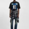 Layered-effect T-shirt in cotton jersey