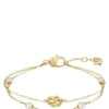 Layered gold-tone bracelet with Double B monogram