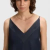 Layered satin dress with silk inserts Layered satin dress with silk inserts