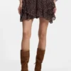 Layered skort with modern print
