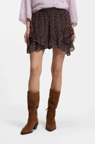 Layered skort with modern print