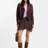 Layered skort with modern print