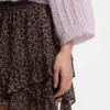 Layered skort with modern print