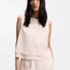 Layered top with open back