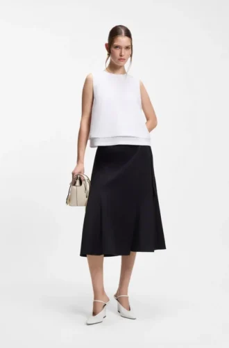 Layered top with open back
