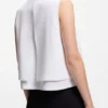 Layered top with open back