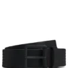 Leather belt with embossed logos Leather belt with embossed logos