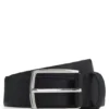 Leather belt with embossed structure Leather belt with embossed structure