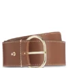 Leather belt with gold-tone buckle Leather belt with gold-tone buckle