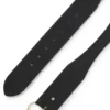 Leather belt with gold-tone buckle