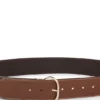 Leather belt with gold-tone buckle Leather belt with gold-tone buckle