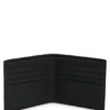 Leather billfold wallet with stacked-logo trim Leather billfold wallet with stacked-logo trim