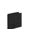 Leather billfold wallet with stacked-logo trim Leather billfold wallet with stacked-logo trim
