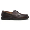 Leather boat shoes with embossed logo Leather boat shoes with embossed logo