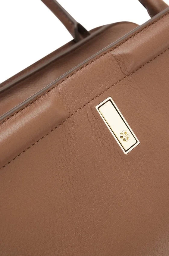 Leather bowling bag with Double B monogram Leather bowling bag with Double B monogram
