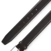 Leather business belt with polished silver buckle Leather business belt with polished silver buckle