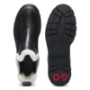 Leather Chelsea boots with faux-fur trim