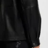 Leather field jacket in a regular fit